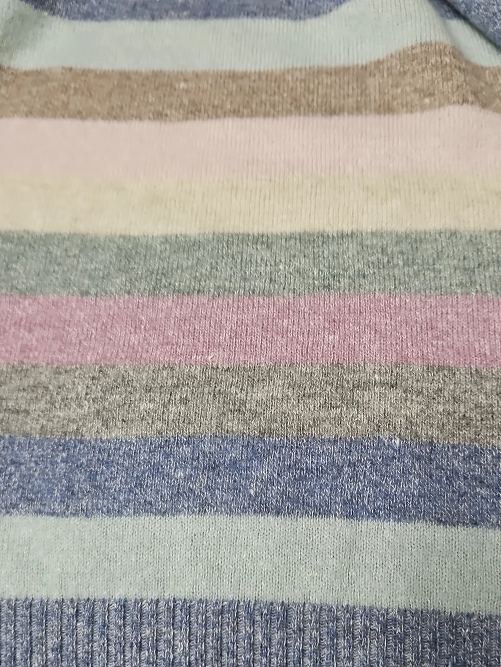 Peter Millar Cashmere Linen Crown Fleece 1/4 Zip Pullover Men's Large Stripes